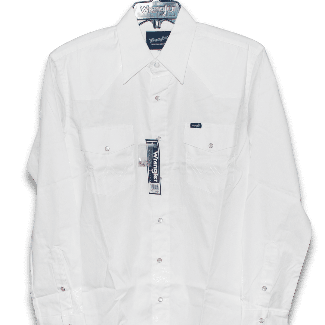 Camisa charra bordada en beige, vista posterior