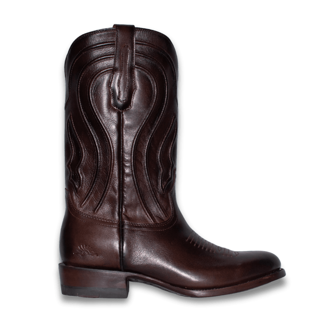 Bota Rio Grande Oregon en piel chocolate, vista lateral
