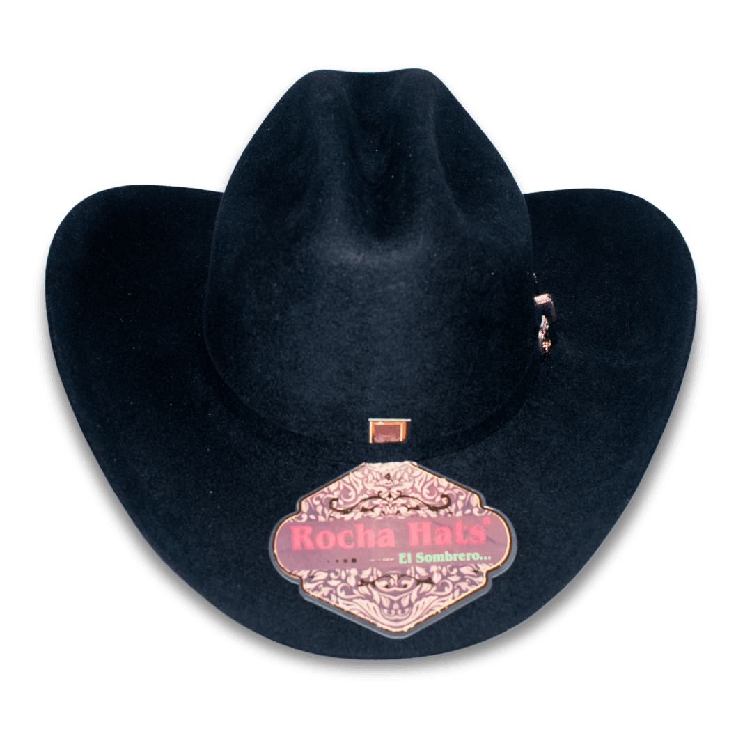 Sombrero Rocha Hats 20x Rodeo negro, vista de frente